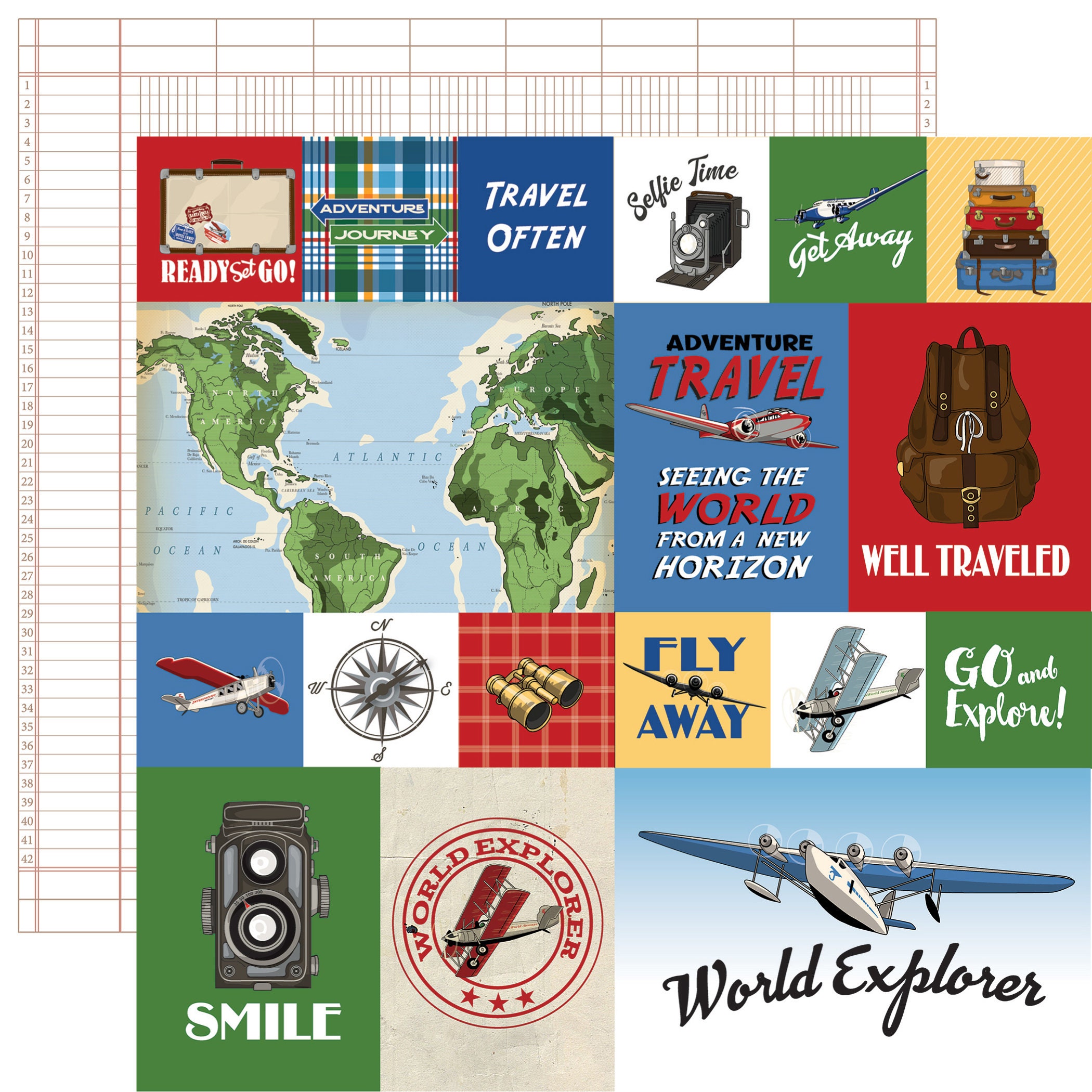 Carta Bella Paper Company Transatlantic Travel Collection Kit 12x12