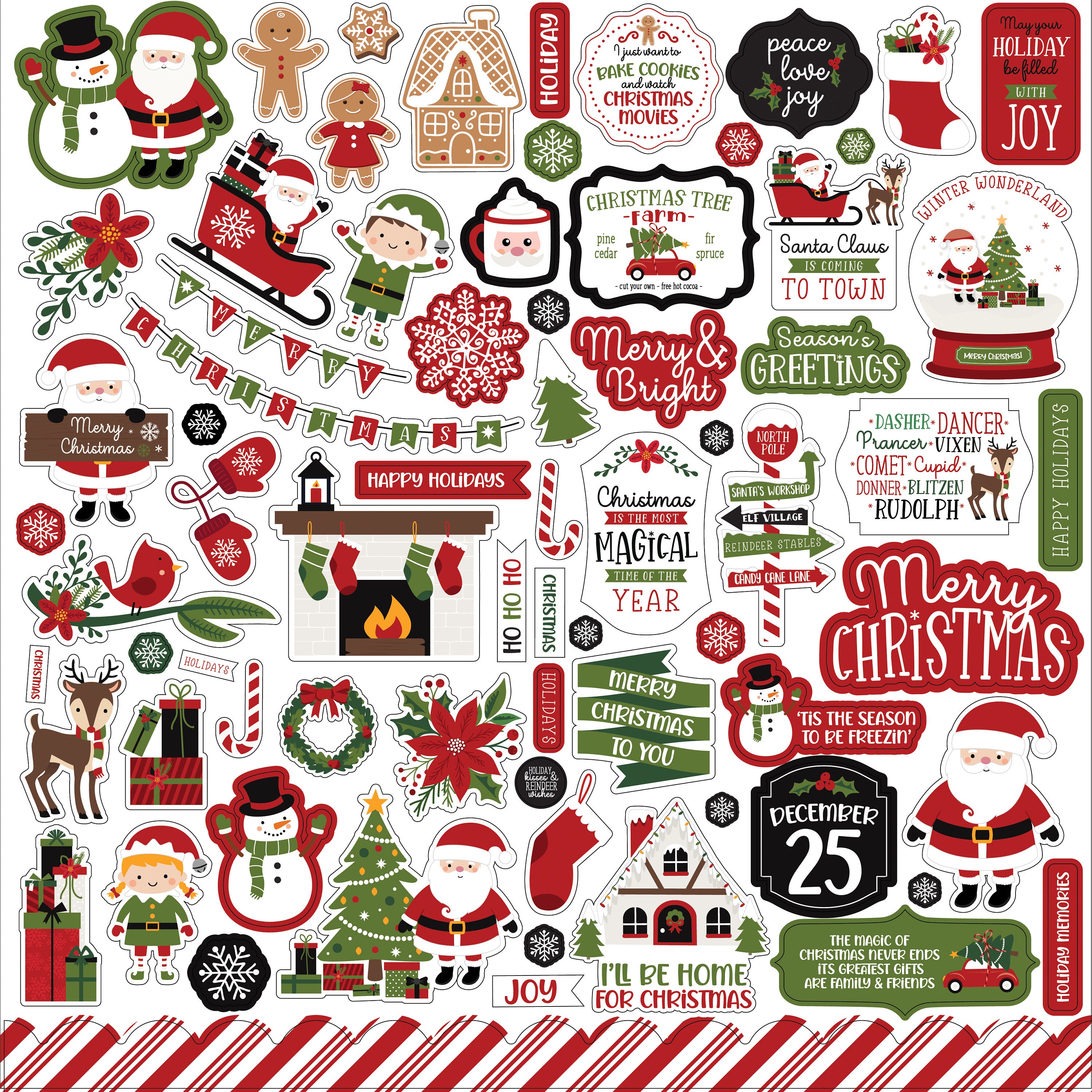 Scrapbooking Stickers Christmas Stickers