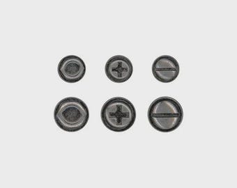 Tim Holtz idea-ology Machine Heads, 12 Pieces, Vintage Inspired Assemblage, Tim Holtz Machine Heads