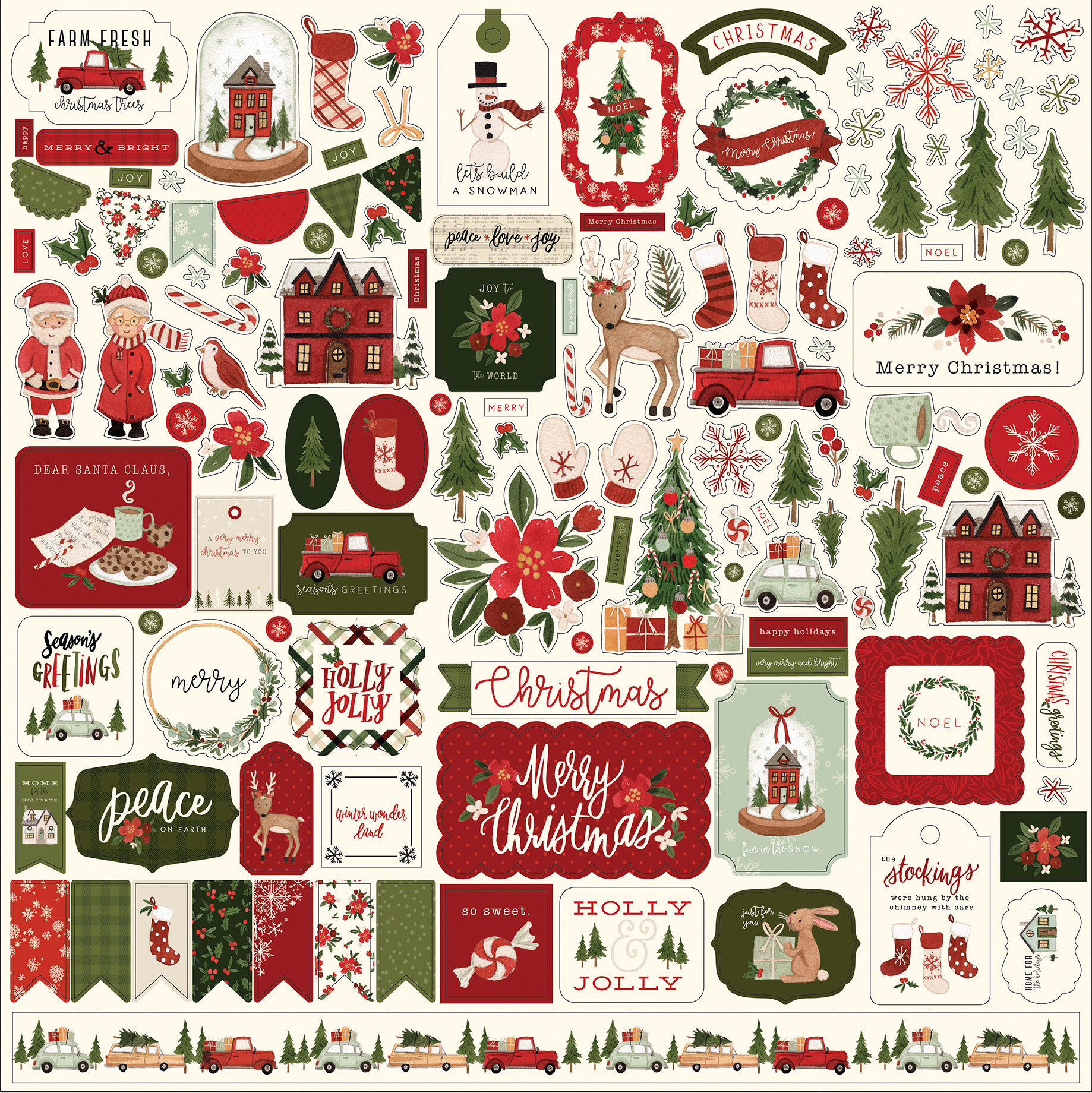 Carta Bella Collection Kit 12 X 12 - Happy Christmas - 20601995