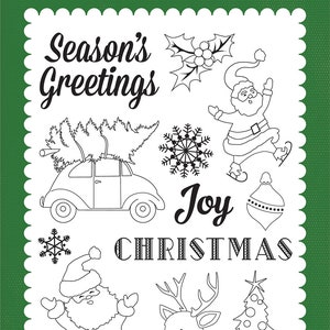 Carta Bella Designer Stamps,  a very merry CHRISTMAS Collection, "Christmas Time" Stamp Set, Christmas Stamps, Christmas Papercrafts