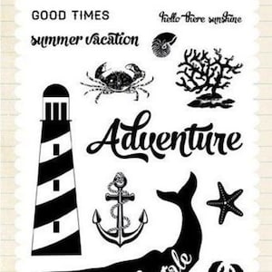 Carta Bella Designer Stamps, Ahoy There Collection, "A Whale of a Tale" Stamp Set, Nautical Stamps, Nautical Scrap and Papercrafts