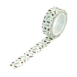 Echo Park Paper Co. Warm & COZY Collection "Evergreen and Pine" Decorative Tape, Winter Botanical Tape, Winter Scrapbook and Papercraft