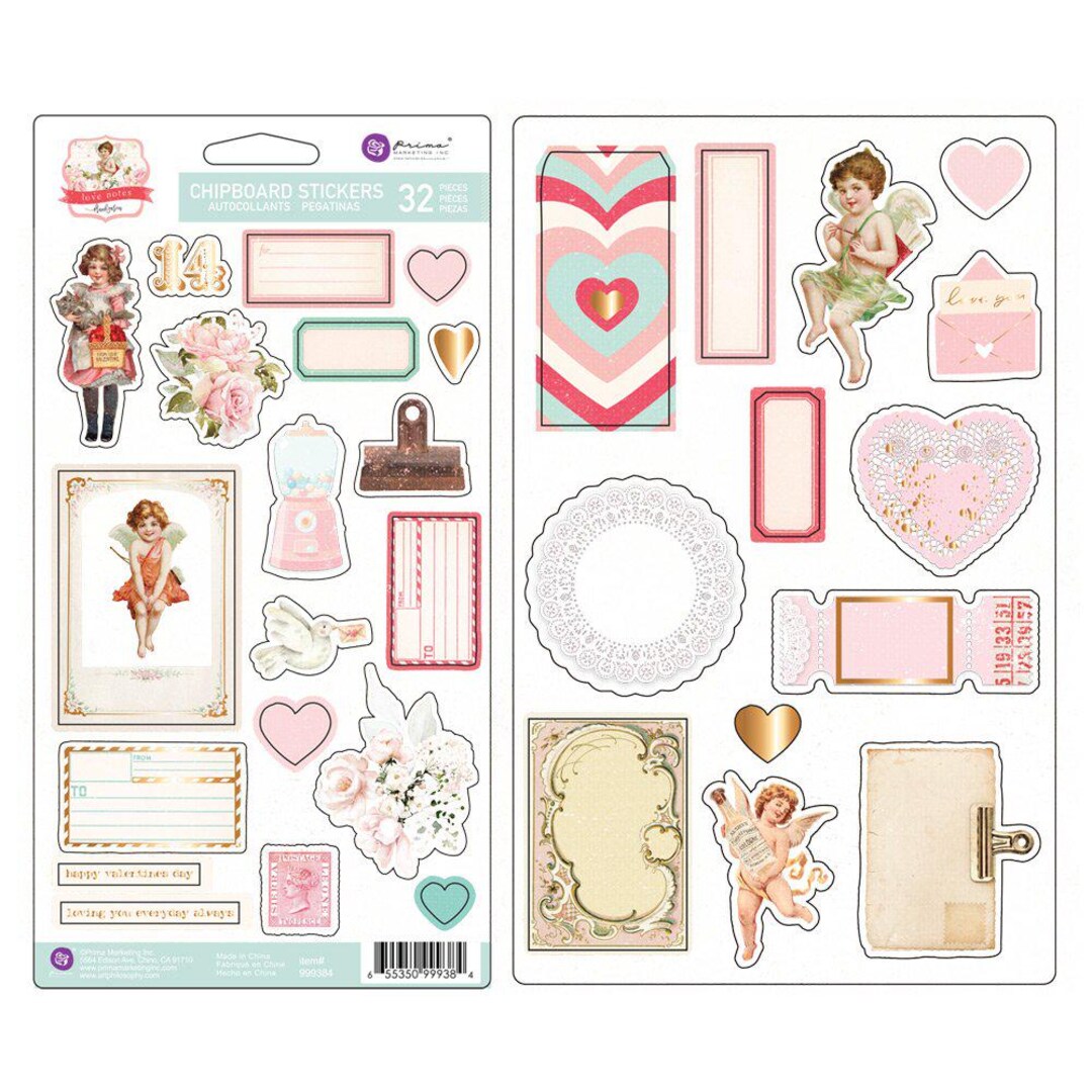 Prima Marketing Inc. Love Notes Collection by Frank Garcia Chipboard ...