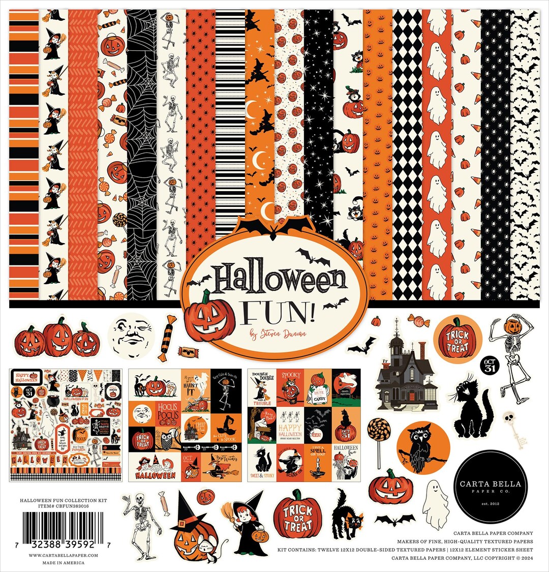 Carta Bella Elements Cardstock Sticker – 12x12 Zoll, Season's Greetings, Weihnachtsmotiv, Für Scrapbooking & Kartenbasteln