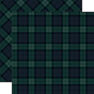 5 Assorted Sheets! Carta Bella Paper Company Tartan No. 2 Collection, 12X12 Double-Sided Sheets, Plaid Paper, Plaid Scrapbook
