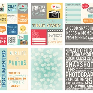 October Afternoon Daily Flash Snapshots Collection, 6 X 8 Paper Pack, Six Double-sided Sheets, Scrapbook Paper, Papercrafting, Photo Theme