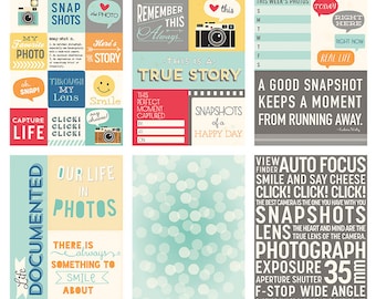 October Afternoon Daily Flash Snapshots Collection, 6 X 8 Paper Pack, Six Double-sided Sheets, Scrapbook Paper, Papercrafting, Photo Theme