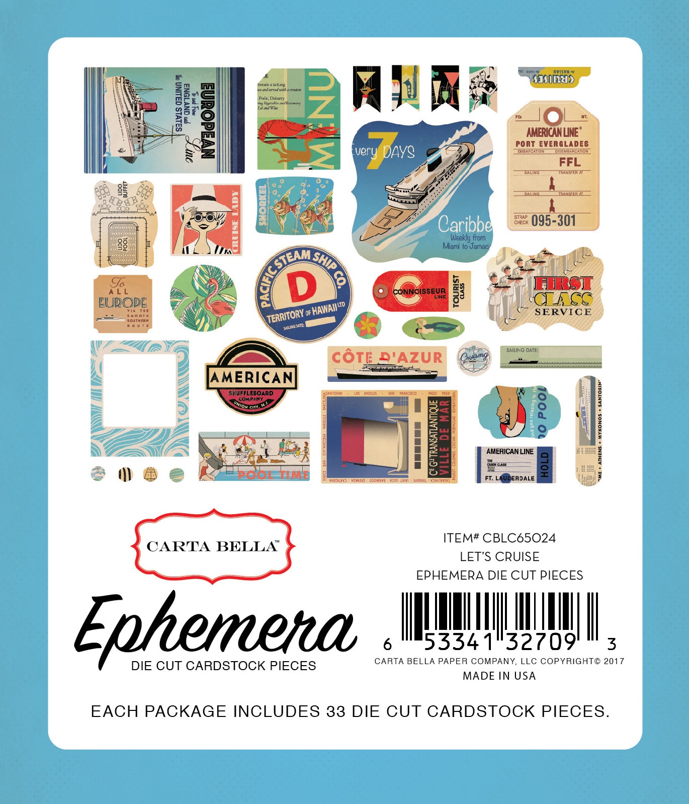 Carta Bella Paper Company Let's Cruise Collection Kit  Echo park paper,  Cruise scrapbook, Scrapbook supplies