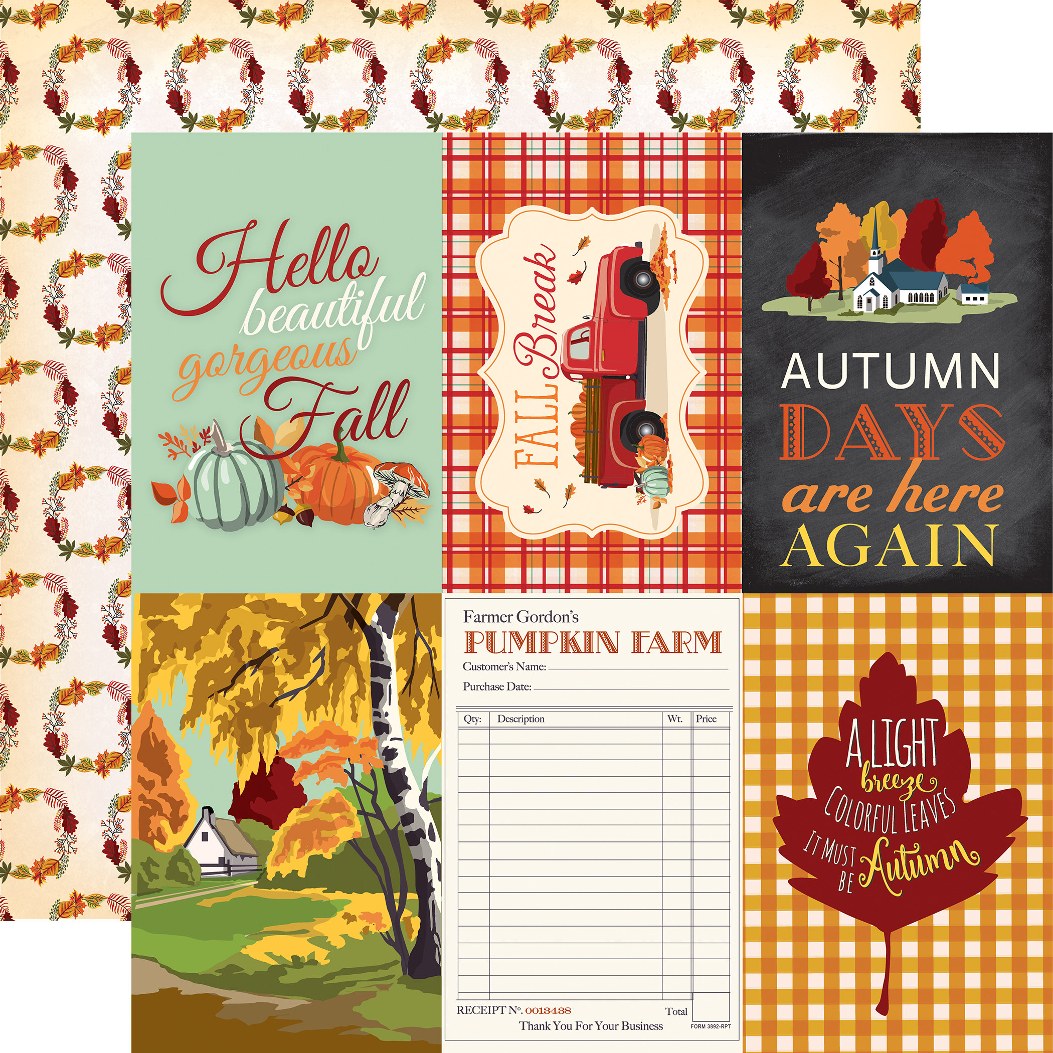 Carta Bella Paper Co. FALL Break Collection Kit, Twelve 12X12 Double-sided  Sheets and 12X12 Sticker Sheet, Autumn/fall Scrap and Papercraft 