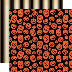 6 Assorted Sheets! Carta Bella happy HALLOWEEN Collection, 12X12 Double-sided Halloween Scrapbook, Halloween Papercraft