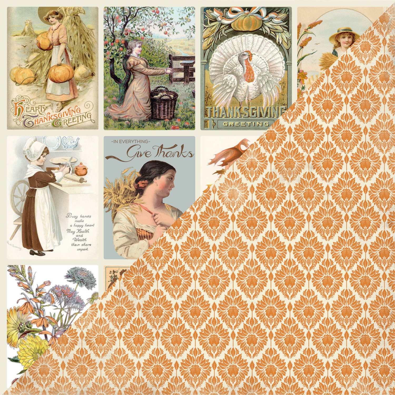 25 Pack Authentique Gathering Collection - Bloom 12x12” Scrapbook Paper New  in Shrink Wrap