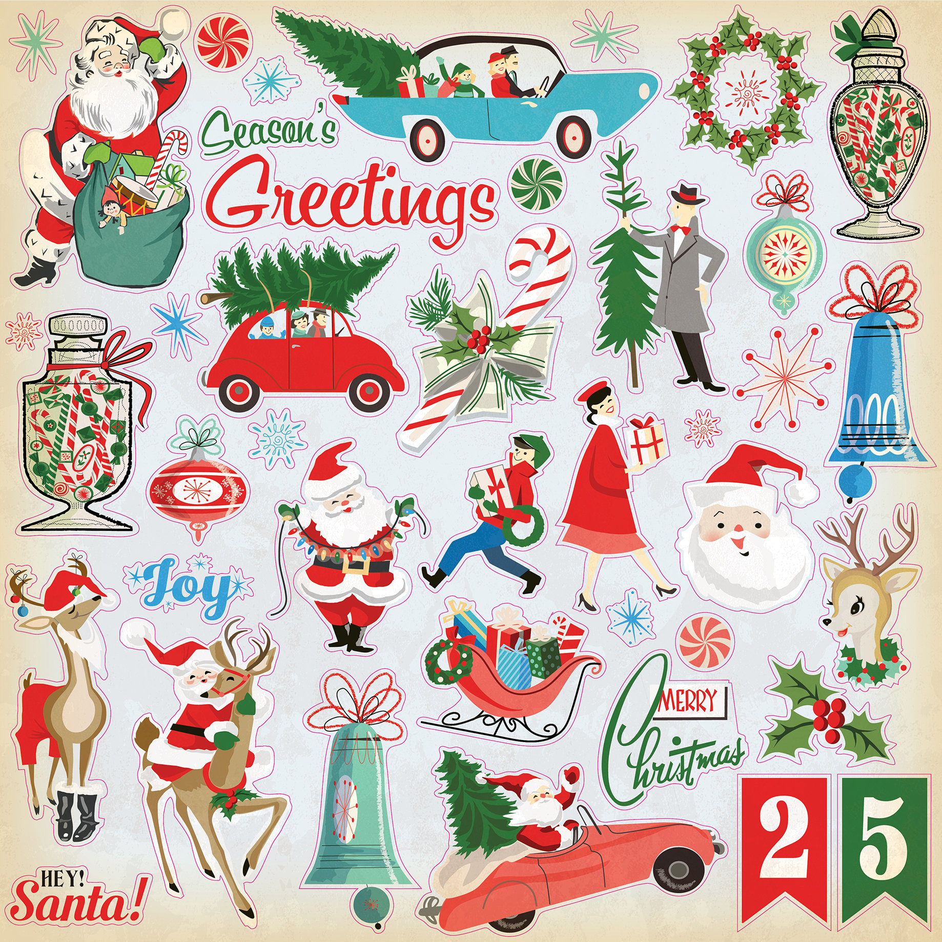 Carta Bella Paper - Letters To Santa Collection - Designer Dies - Merry  Christmas Script