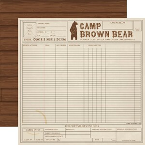 10 Assorted Sheets! Carta Bella SUMMER Camp Collection, 12X12 Double-sided Retro Outdoor Adventure/Camping Theme Scrapbook and Papercraft