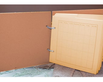Melissa Frances Mini Calendar Book with Envelopes, 6" X 6" Calendar Book with Pockets