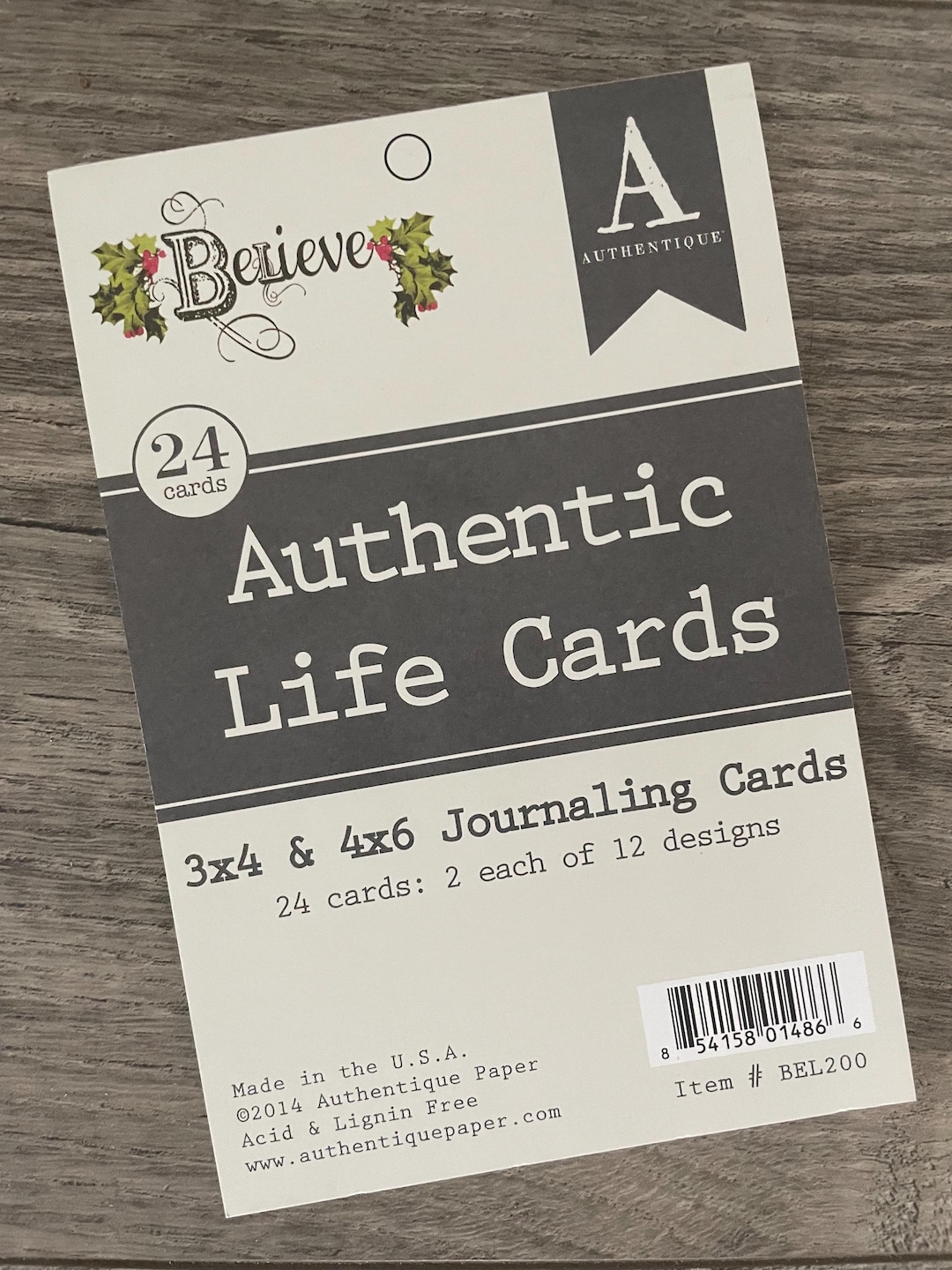AUTHENTIQUE Believe Collection, Authentic Life Cards, 3X4 and 4X6 ...