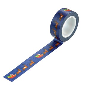 Carta Bella Merry Christmas Collection Decorative Tape, "Dash Away" Tape, Retro/Vintage Christmas Scrapbook and Papercraft, Christmas Washi