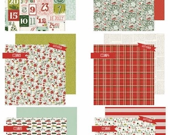 6 Assorted Sheets! My Mind's Eye Cozy Christmas Collection, 12X12 Double-Sided Designer Paper, Christmas/Winter Theme Scrap and Papercraft