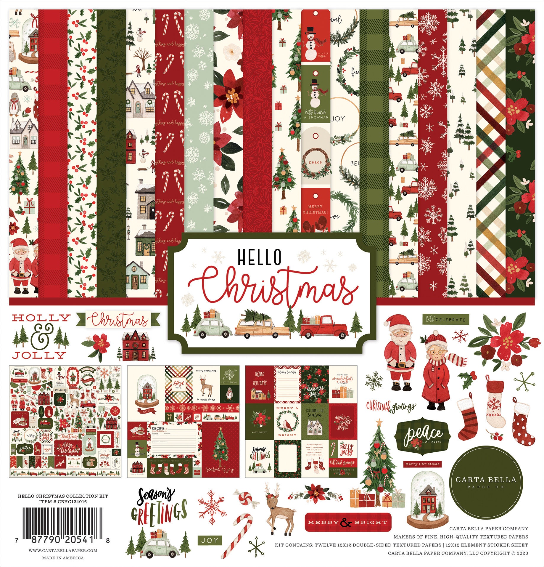 Carta Bella Paper carta bella paper company cbcd58016 christmas delivery  collection kit