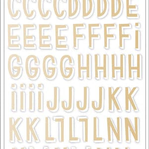 Maggie Holmes &quot;Willow Lane&quot; Foil Chipboard  Letter Stickers, Maggie Holmes Willow Lane &quot;Picnic&quot; Thickers, Gold Alphabet Stickers