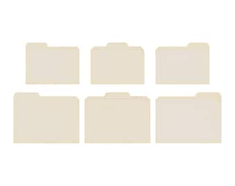 Tim Holtz idea-ology Folio Folders, Small Tabbed Folders, 6 Pieces, Tim Holtz Folio Folders, Small Tabbed Manilla Folders