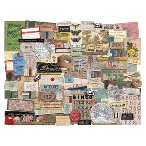 Tim Holtz idea-ology Ephemera Pack, &quot;Memoir&quot;, 101 Pieces, Vintage Inspired Assemblage, Collage and Papercrafts, Tim Holtz Memoir Ephemera