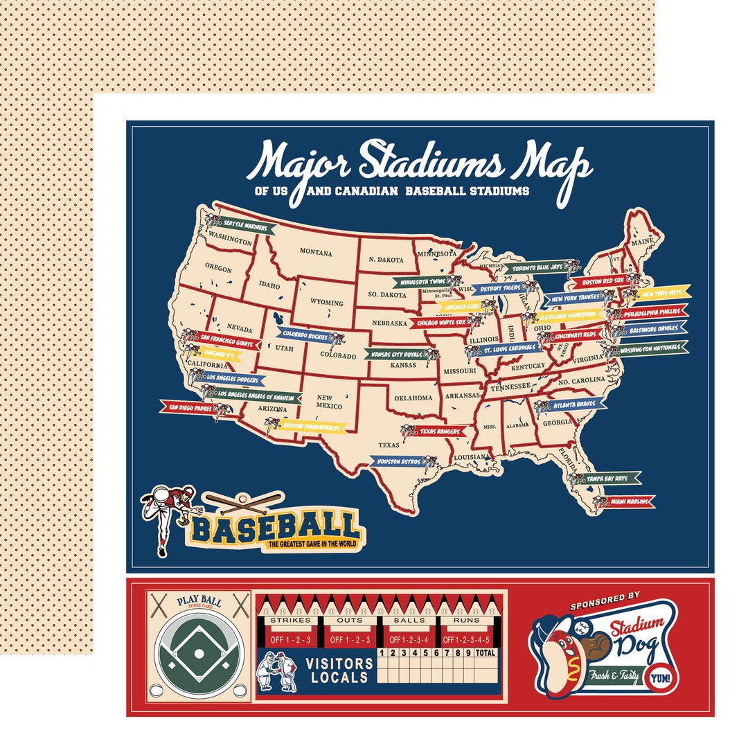10 Assorted Sheets! Carta Bella Home Run Collection, 12X12 Double-sided ...