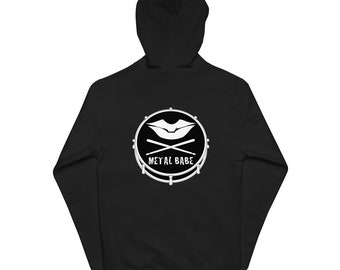 Metal March - White (Unisex Zipper Hoodie)