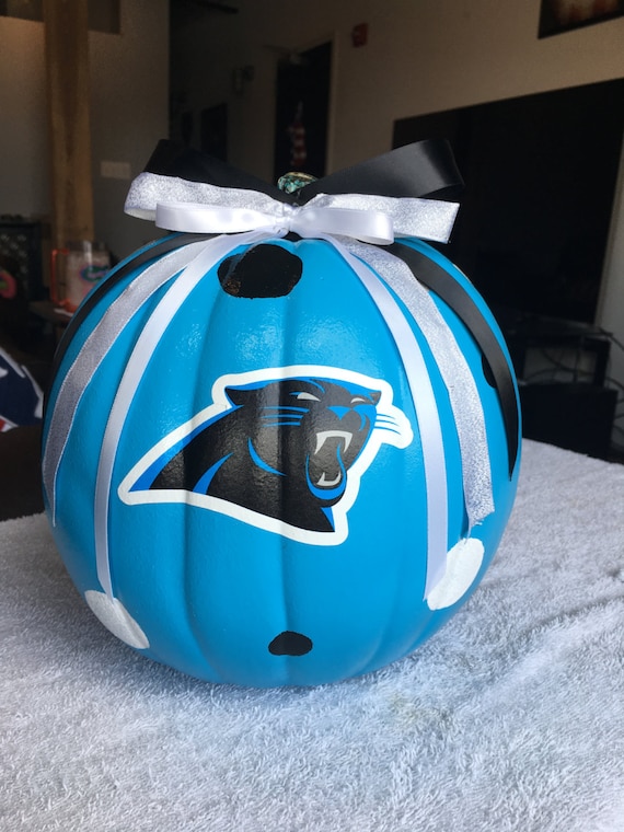 Items similar to Carolina Panthers pumpkin on Etsy
