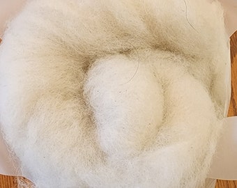 Luxurious White Remy's Prime Alpaca Fiber Batts, Perfect for Spinning, Felting, Dyeing or Blending