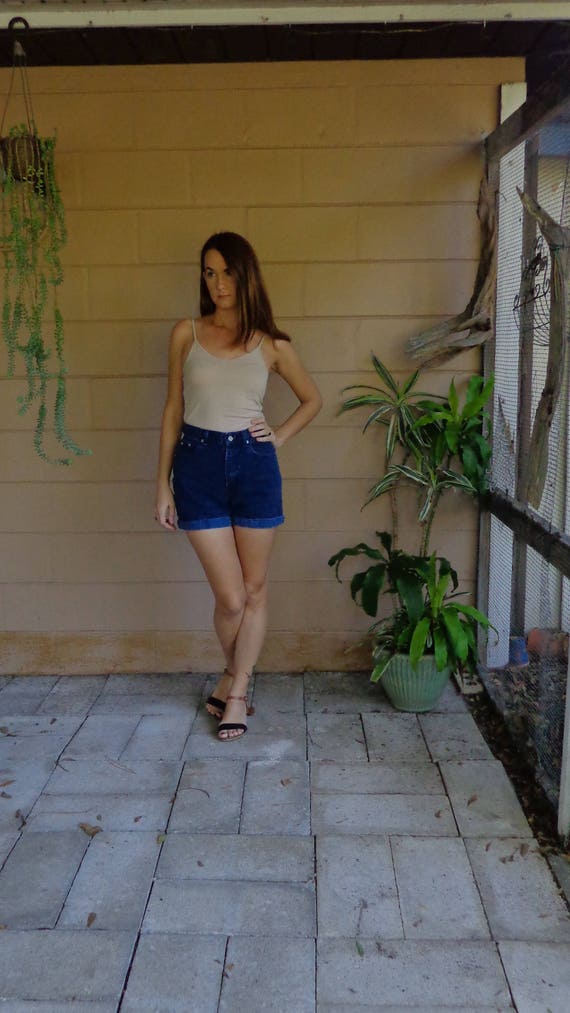 high waisted cuffed jeans