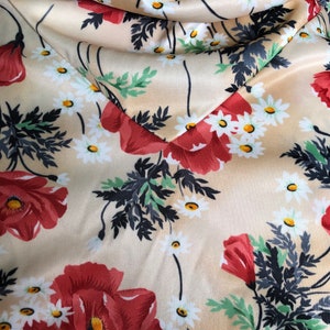 Vintage Floral Blouse / Draped Long Sleeves / 1970's / Medium image 8