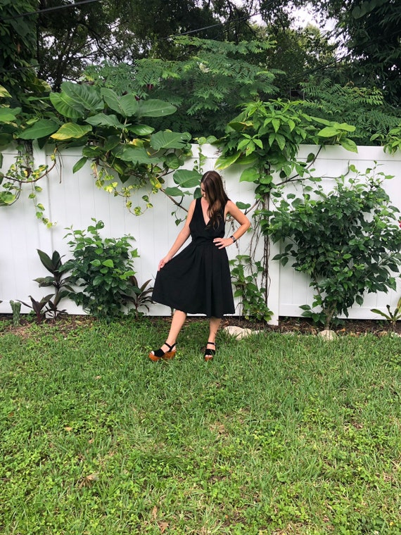 black velvet pinafore dress