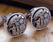 Tissot Watch Mechanism Cufflinks, for Steampunk Fans and Watch Lovers.