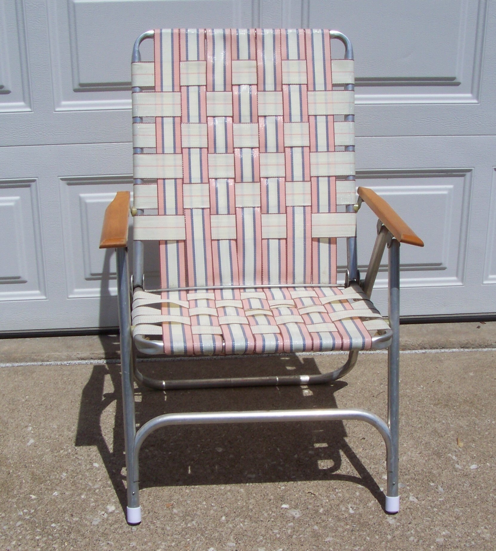 Correas de tejido de aluminio vintage plegables silla de patio | Etsy