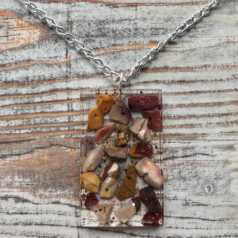 Mookaite Necklace Mookaite Jasper Gemstone Necklace 16.5 Crystal Necklace Jasper Necklace Jasper Hewelry Mookaite Jewelry
