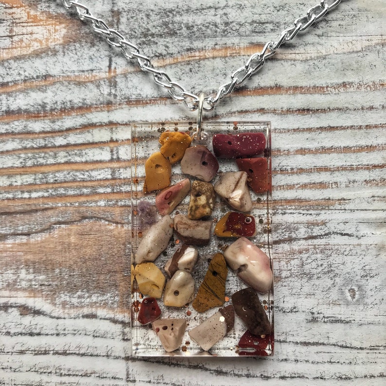 Mookaite Necklace Mookaite Jasper Gemstone Necklace 16.5 Crystal Necklace Jasper Necklace Jasper Hewelry Mookaite Jewelry