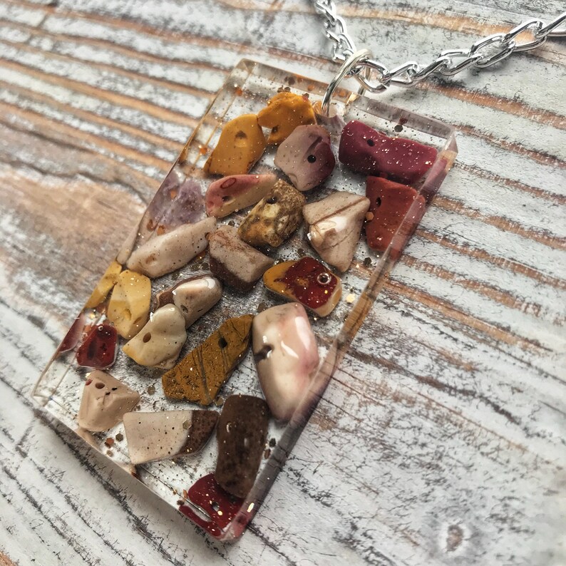 Mookaite Necklace Mookaite Jasper Gemstone Necklace 16.5 Crystal Necklace Jasper Necklace Jasper Hewelry Mookaite Jewelry
