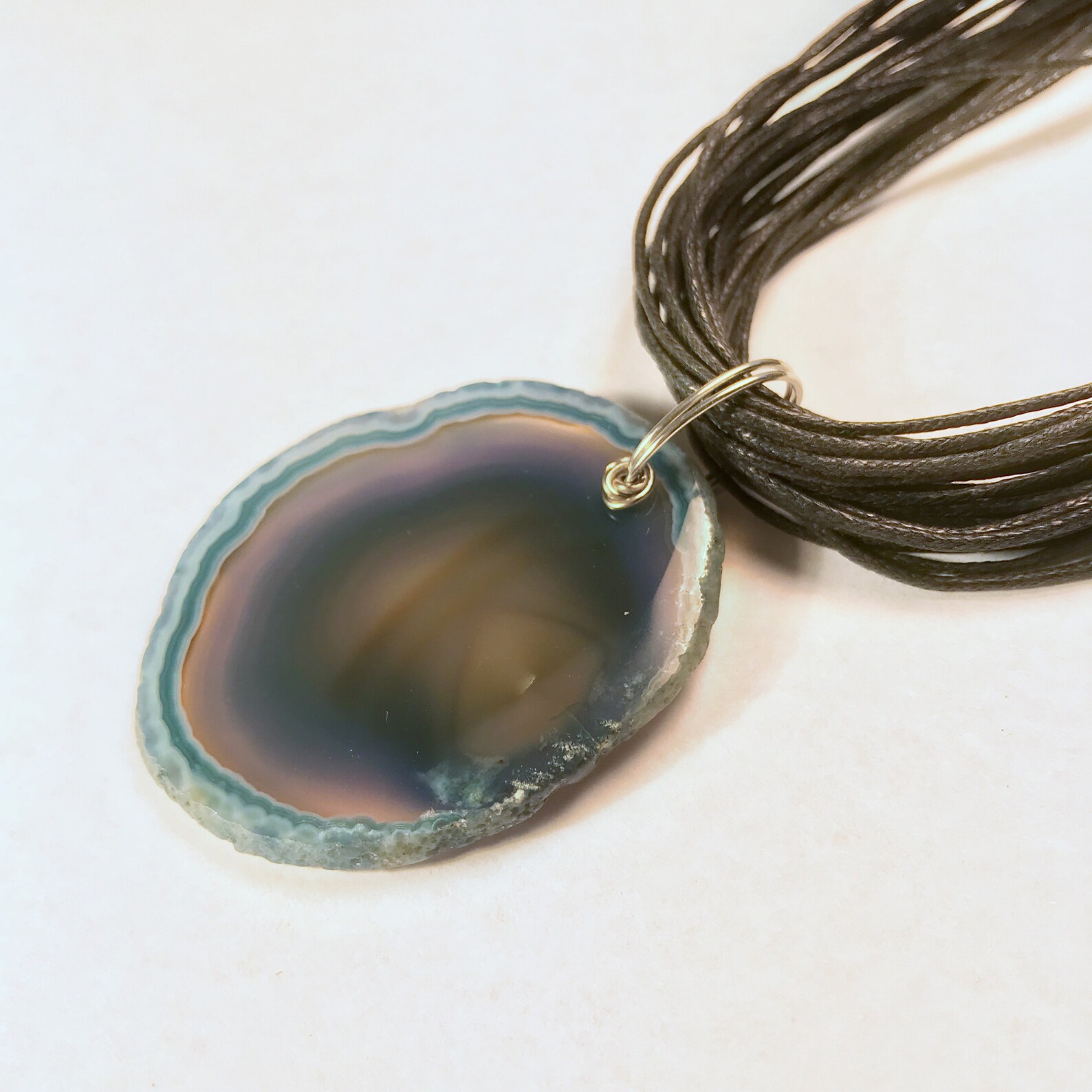 Geode Slice Necklace Agate Slice Necklace Geode Necklace Etsy