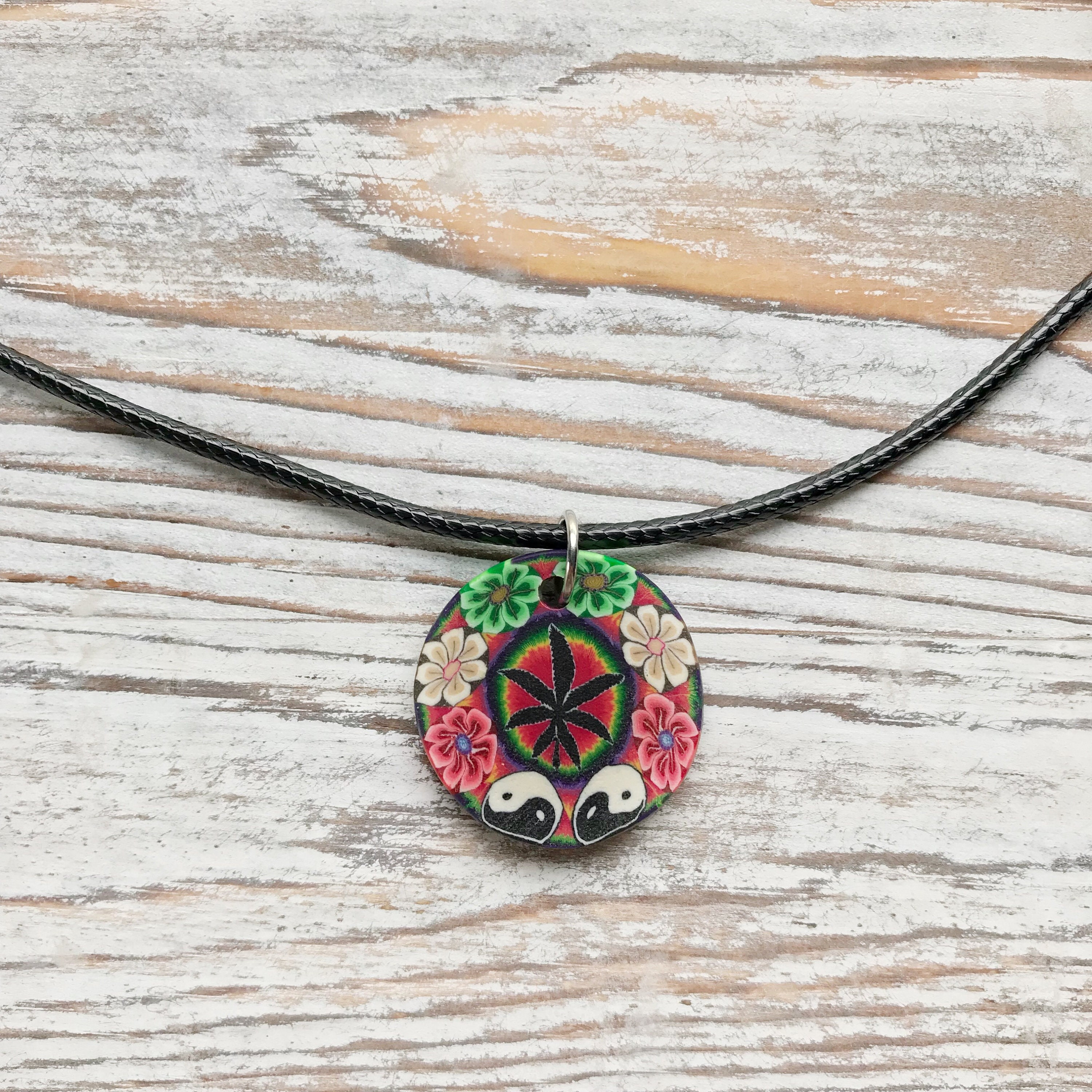 Download Pot Leaf Necklace Marijuana Necklace Weed Necklace Cannabis Necklace Yin Yang Necklace Flower Necklace Psychedelic Necklace Trippy