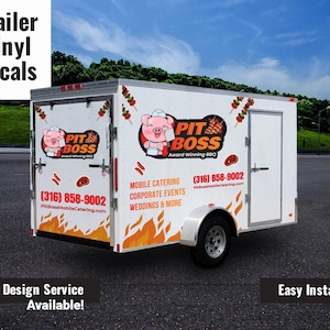 Trailer Custom Decals, Premium Laminated Vinyl. Easy to Install! Custom Design and Mockups Service Available!