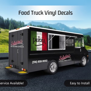 Food Truck Custom Decals, Premium Laminated Vinyl. Easy to Install! Custom Design and Mockups Service Available!