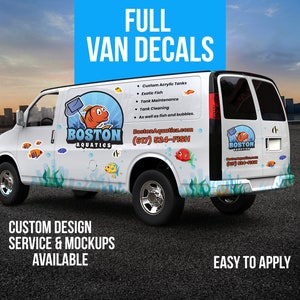 Van Custom Decals. Premium Laminated Vinyl. Easy to Install! Custom Design and Mockups Service Available!