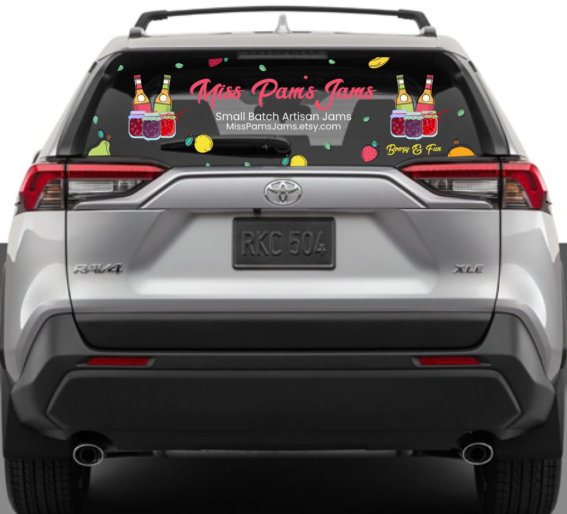 Custom Rear Window Decal: Full Color, Laminated Vinyl, Easy Install - Etsy