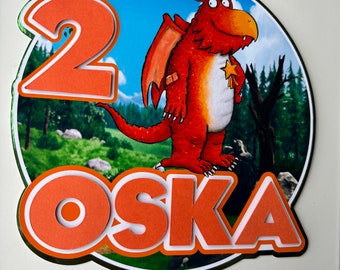 Personalised Zog Inspired Cake Topper