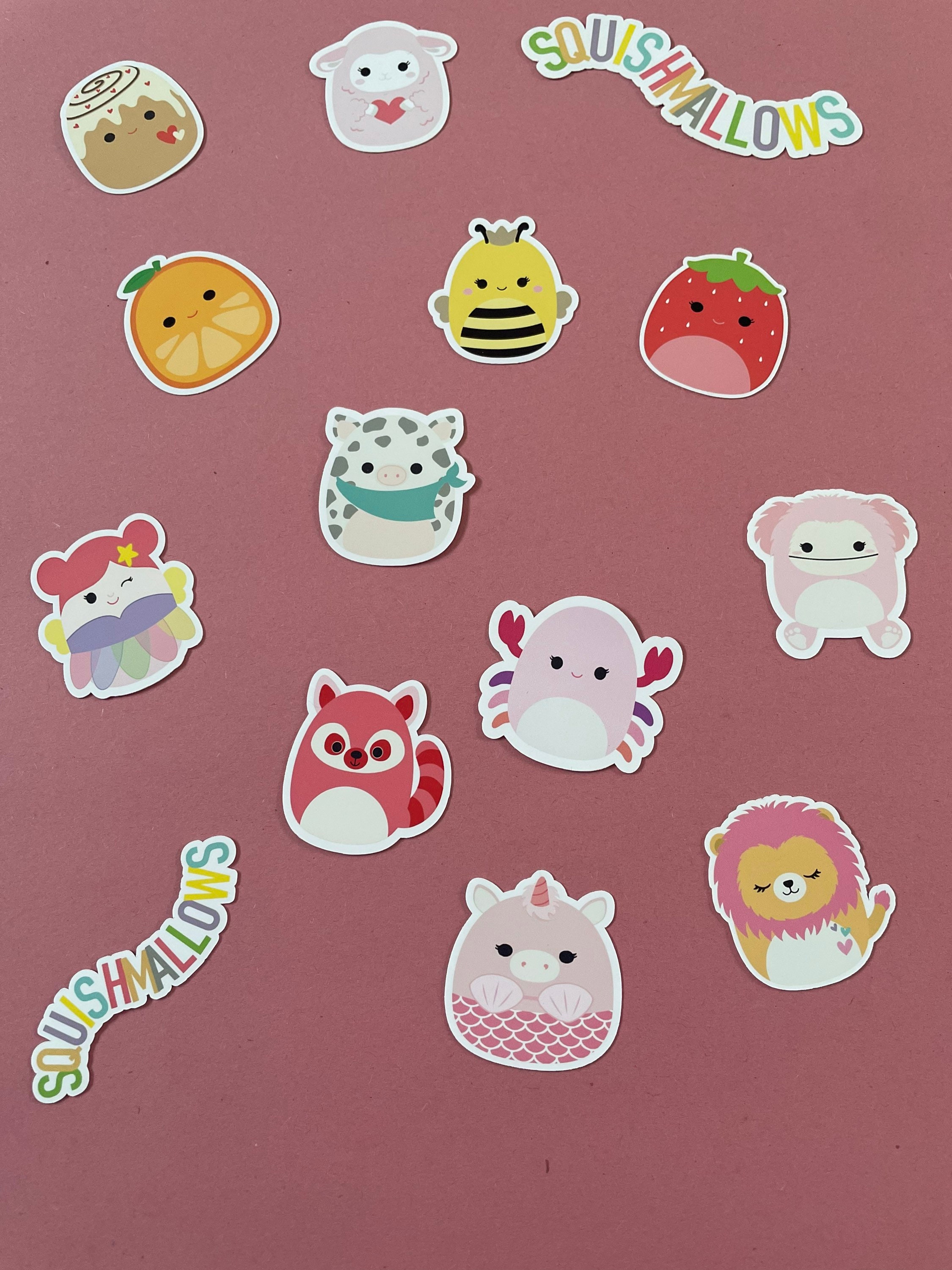 Bestseller Adorable Squishmallow ONE 1 Stickers Sheet PNG, JPF Plus Free  Coloring Pages Printable Animal Stickers see Info 