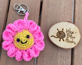 Crochet Flower Bag Charm
