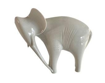 Royal Dux Modernist Porcelain Elephant