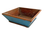 Antique Blue Treenware Square Trencher