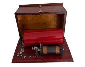 Antique 1905 Pilling Electrotherapy Medical Device Mahogany Case